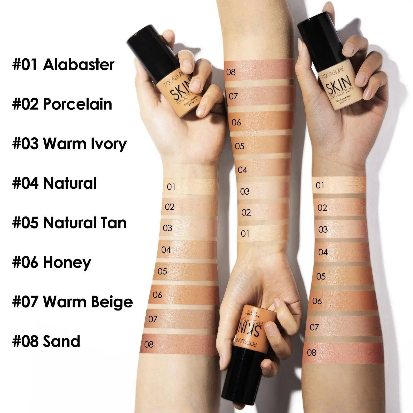 Focallure Matte Liquid Foundation - Full Coverage Waterproof Concealer - Hermony Essentials