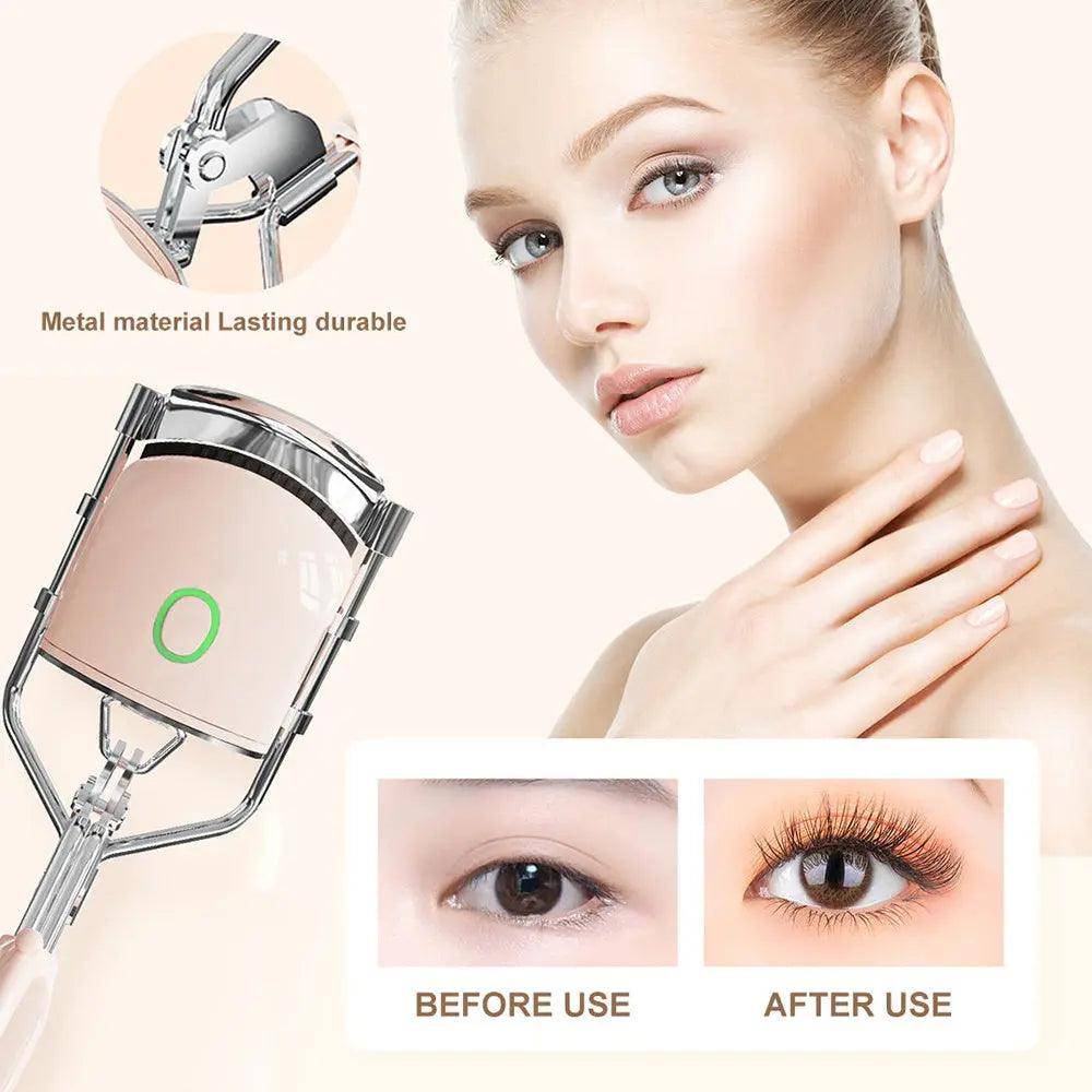 Rechargeable Heated Eyelash Curler - 3 Modes for Quick, Natural Curls, Sleek & Portable - Hermony Essentials