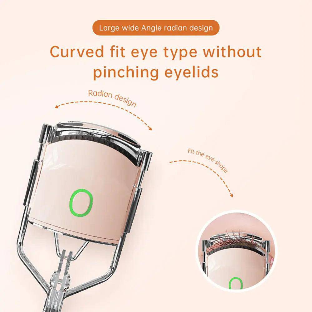 Rechargeable Heated Eyelash Curler - 3 Modes for Quick, Natural Curls, Sleek & Portable - Hermony Essentials